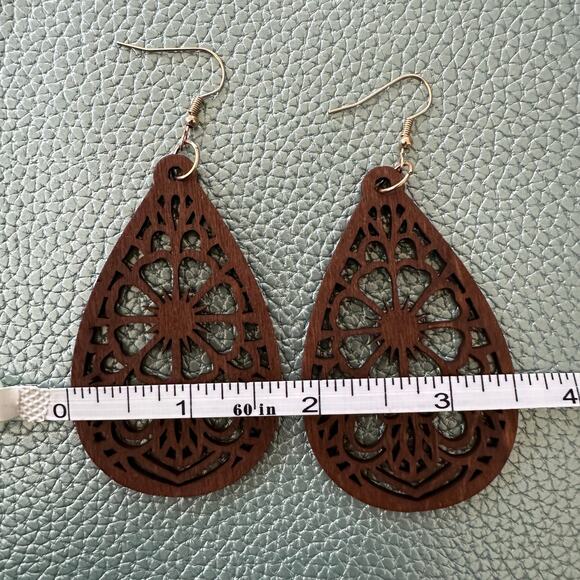 Boho Bollywood Mandala Indie Intricate Earrings - Picture 2 of 3